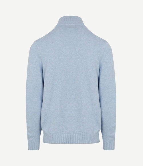 Half-zip trui colin lichtblauw