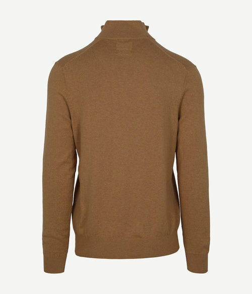 Steppin' Out half-zip trui cotton cashmere camel | Regular-fit