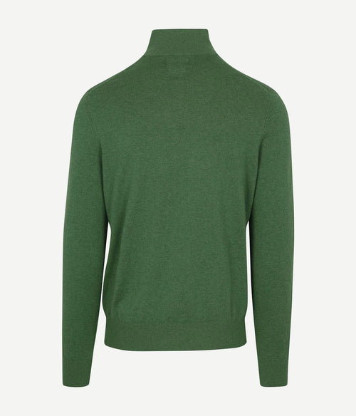 Steppin' Out half-zip trui cotton cashmere groen | Regular-fit