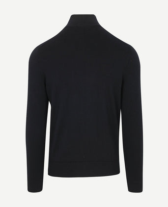 Half-zip trui cotton cashmere donkerblauw
