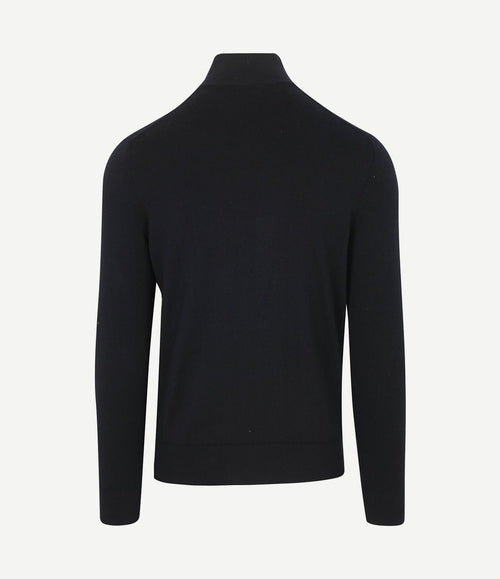 Half-zip trui cotton cashmere donkerblauw