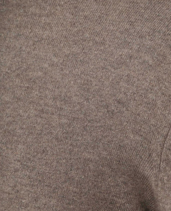 Steppin' Out halve rits trui merinowol taupe | Regular-fit