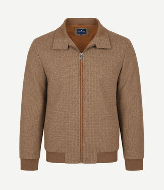 Herritage jack wool blend pepita bruin Herritage jack wool blend pepita bruin