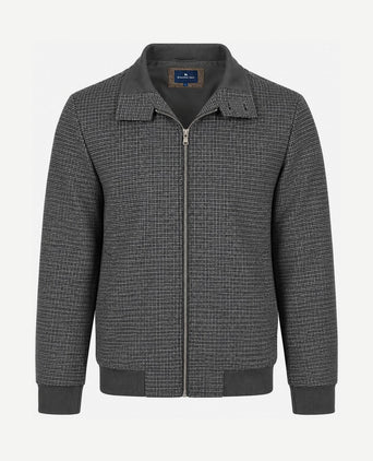 Herritage jack wool blend pepita donkerblauw