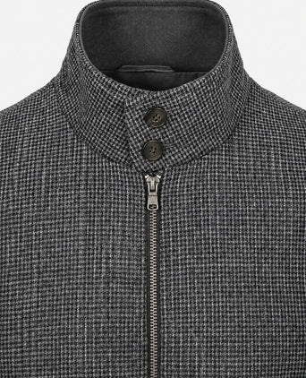 Herritage jack wool blend pepita donkerblauw