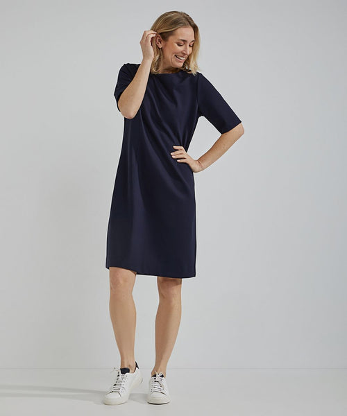 Steppin' Out jurk milano donkerblauw | Regular-fit