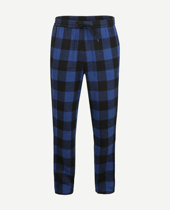 Loungebroek ruit blauw
