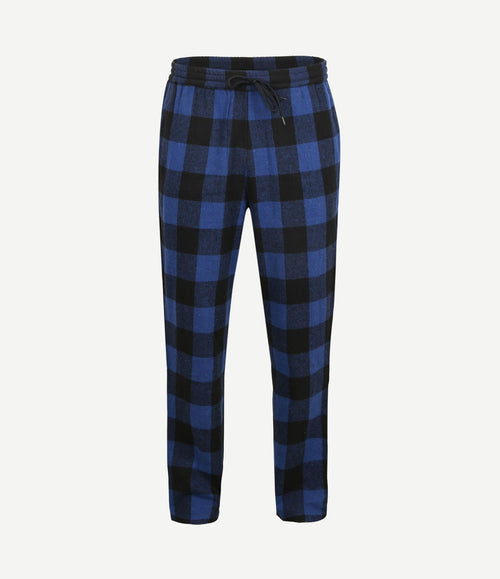Loungebroek ruit blauw