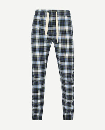 Loungebroek ruit blauw en groen
