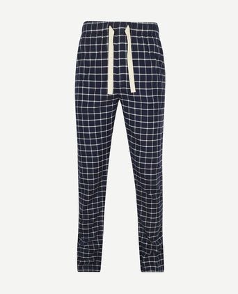 Loungebroek ruit donkerblauw