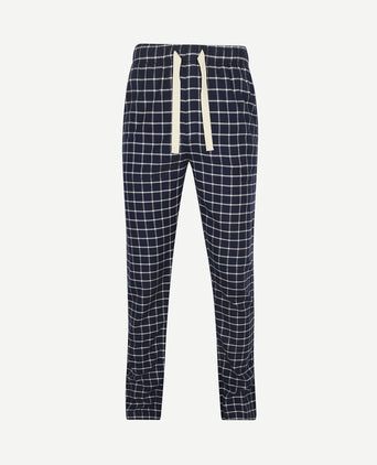 Loungebroek ruit donkerblauw