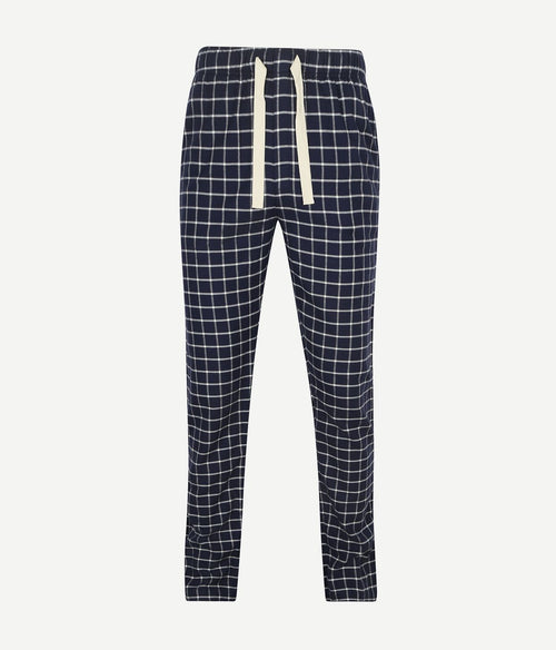 Loungebroek ruit donkerblauw