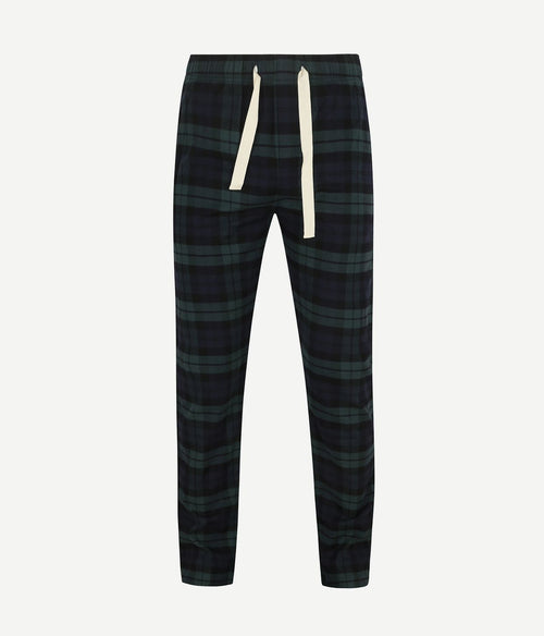 Loungebroek ruit donkerblauw groen