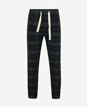 Loungebroek ruit donkerblauw groen