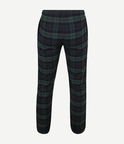 Loungebroek ruit donkerblauw groen