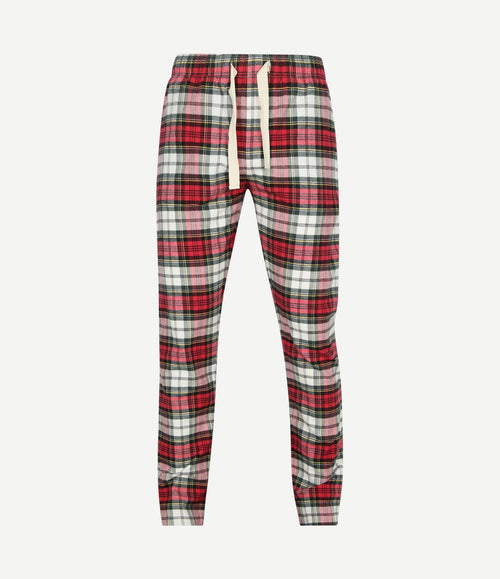 Loungebroek ruit rood