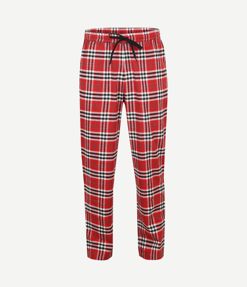 Loungebroek ruit rood