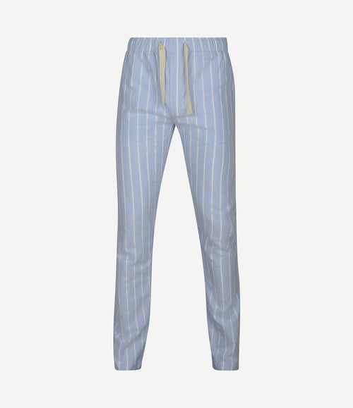 Loungebroek streep lichtblauw