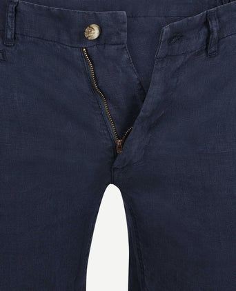 Milwau short linen donkerblauw
