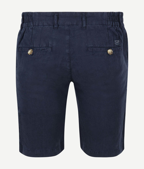 Milwau short linen donkerblauw