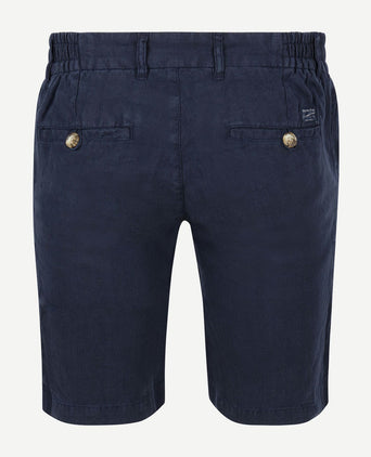 Milwau short linen donkerblauw