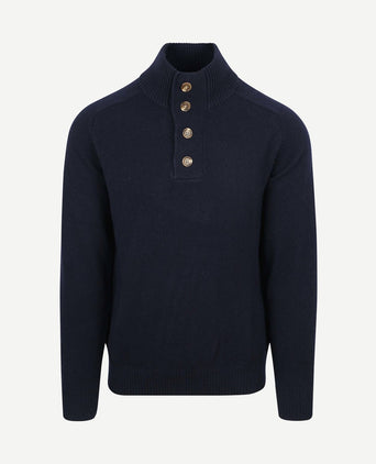 Mocker trui lamswol donkerblauw