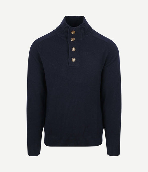 Mocker trui lamswol donkerblauw