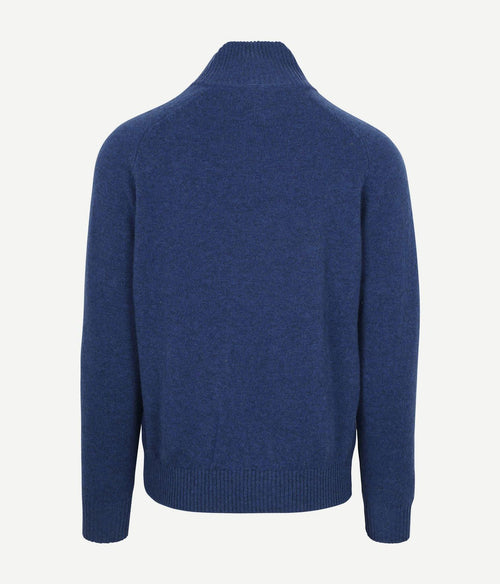 Steppin' Out mocker trui lamswol royal blauw | Regular-fit