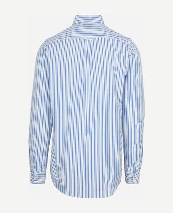 Extra lange mouwen overhemd streep blauw