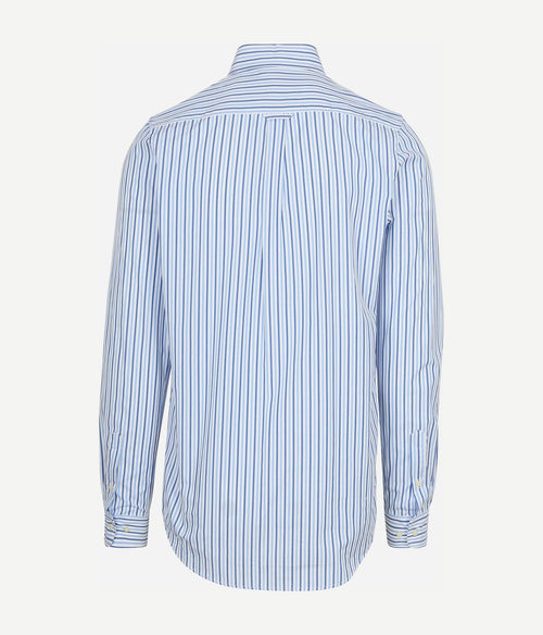 Extra lange mouwen overhemd streep blauw