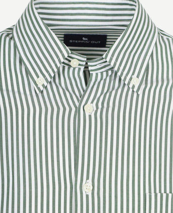 Overhemd big stripe groen