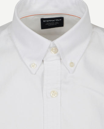 Short sleeve overhemd Oxford yale wit