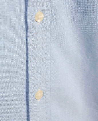 Short sleeve overhemd Oxford yale lichtblauw