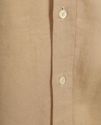 Overhemd linen cotton beige
