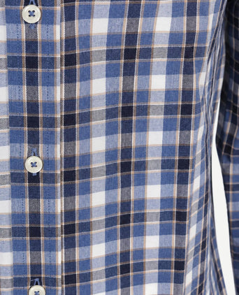 Overhemd ruit blauw