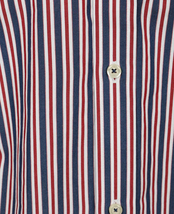 Overhemd streep donkerblauw rood
