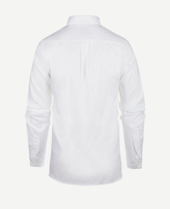 Extra long sleeves overhemd twill wit