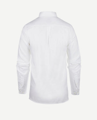 Extra long sleeves overhemd twill wit