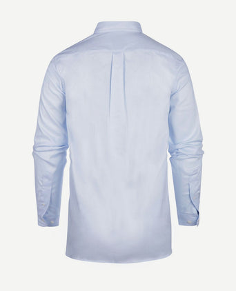 Overhemd twill extra lange mouw lichtblauw