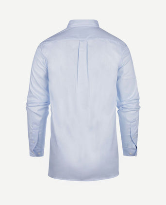 Overhemd twill extra lange mouw lichtblauw