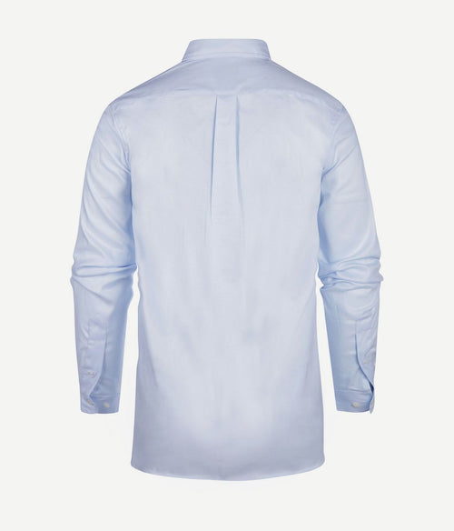 Overhemd twill extra lange mouw lichtblauw