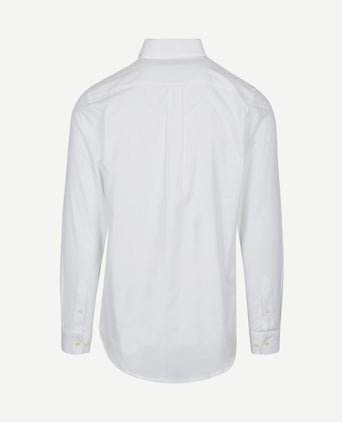 Overhemd twill borstzak wit