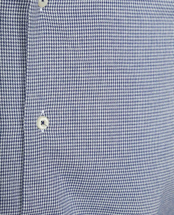 Overhemd flanel pepita blauw