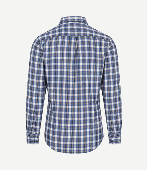 Overhemd ruit blauw