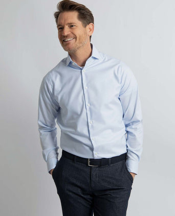 Steppin' Out overhemd twill lichtblauw | Regular-fit