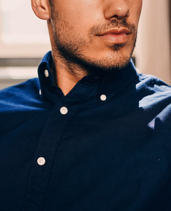Steppin' Out overhemd Oxford donkerblauw | Regular-fit