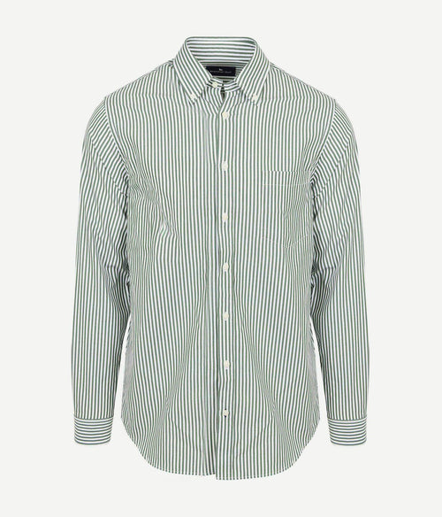 Overhemd big stripe groen