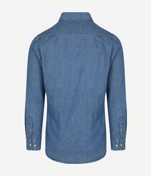 Steppin' Out overhemd chambray blauw | Regular-fit