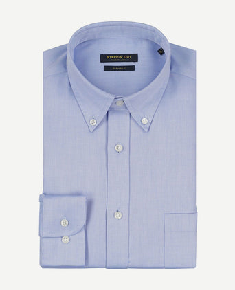 Steppin' Out overhemd regular-fit dobby lichtblauw regular-fit
