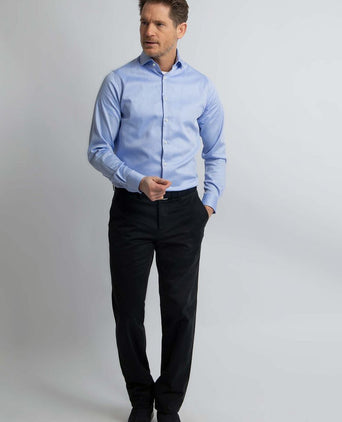 Steppin' Out overhemd dobby lichtblauw | Regular-fit